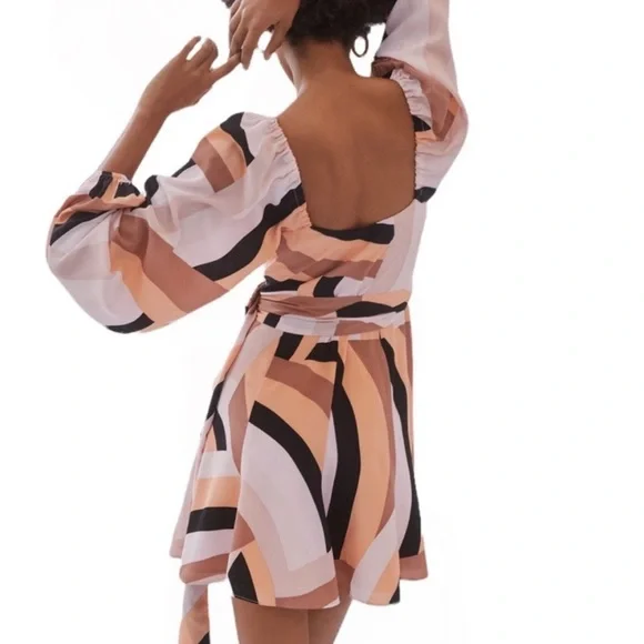 Anthropologie Hutch Geo Wrap Mini Dress - Picture 4 of 5